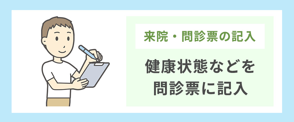 来院・問診票のバナー