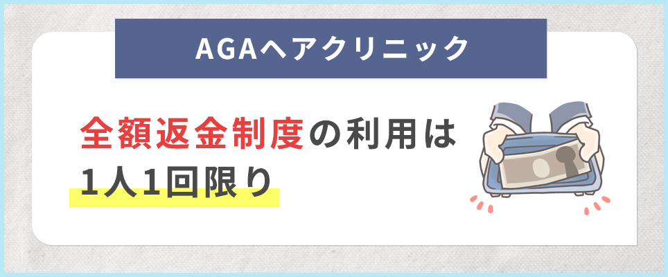 ヘアクリの全額返金制度は一人１回限り