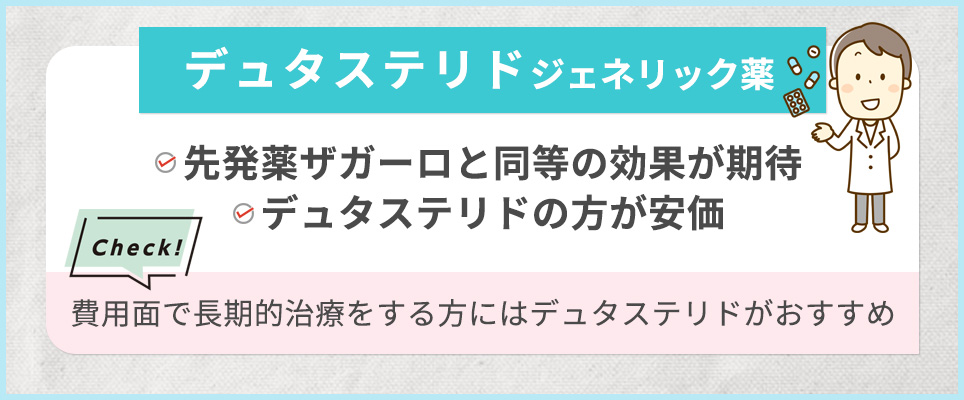 デュタステリドのジェネリック薬としての特徴まとめ